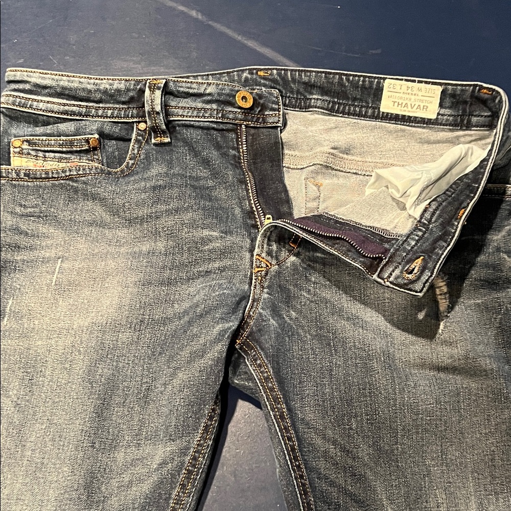 Diesel Industry Men's Dark Blue Skinny Jeans. Rarely worn. Size 34/32